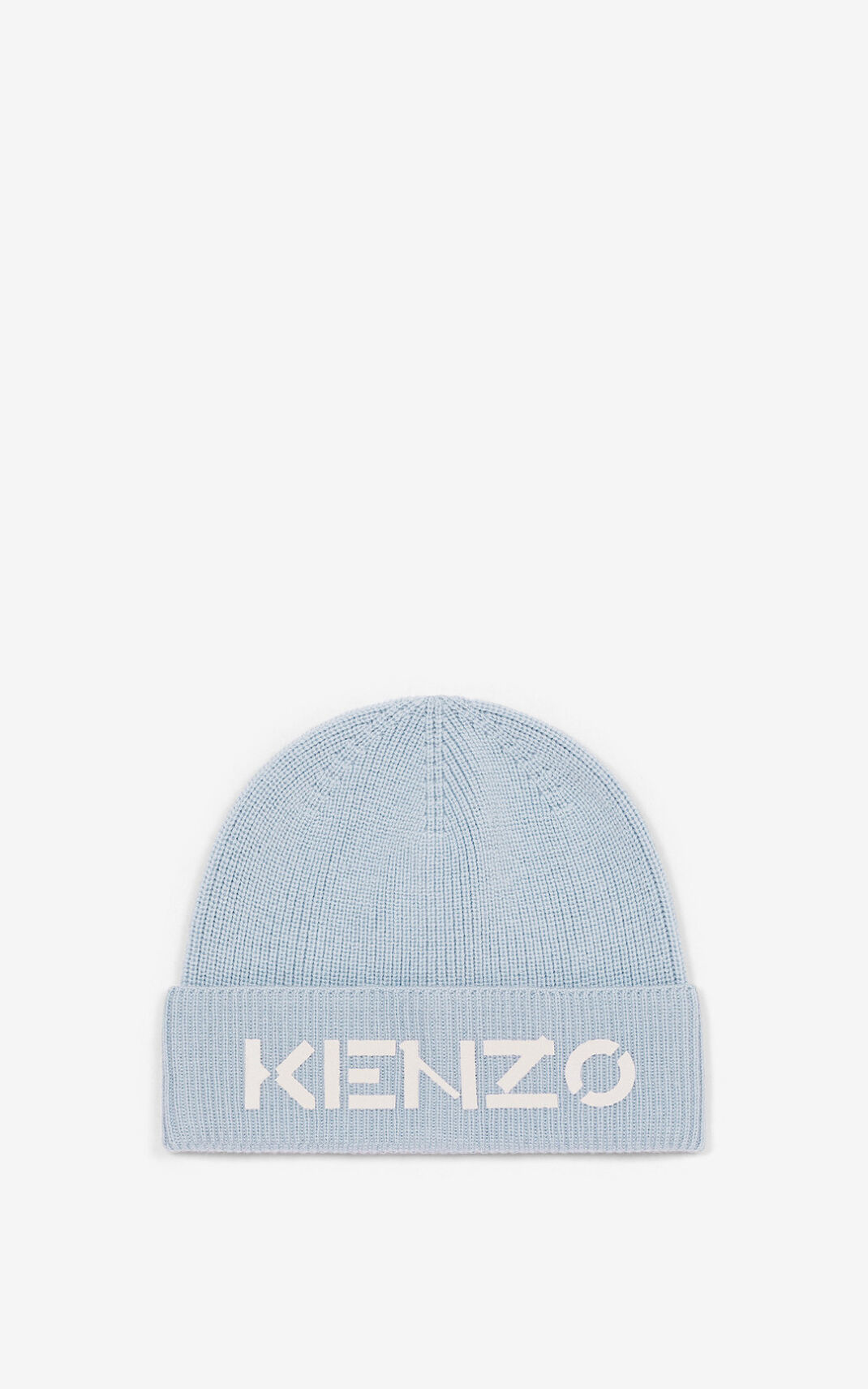 Bonnet Kenzo Logo knit Femme Grise | AYKV-81407